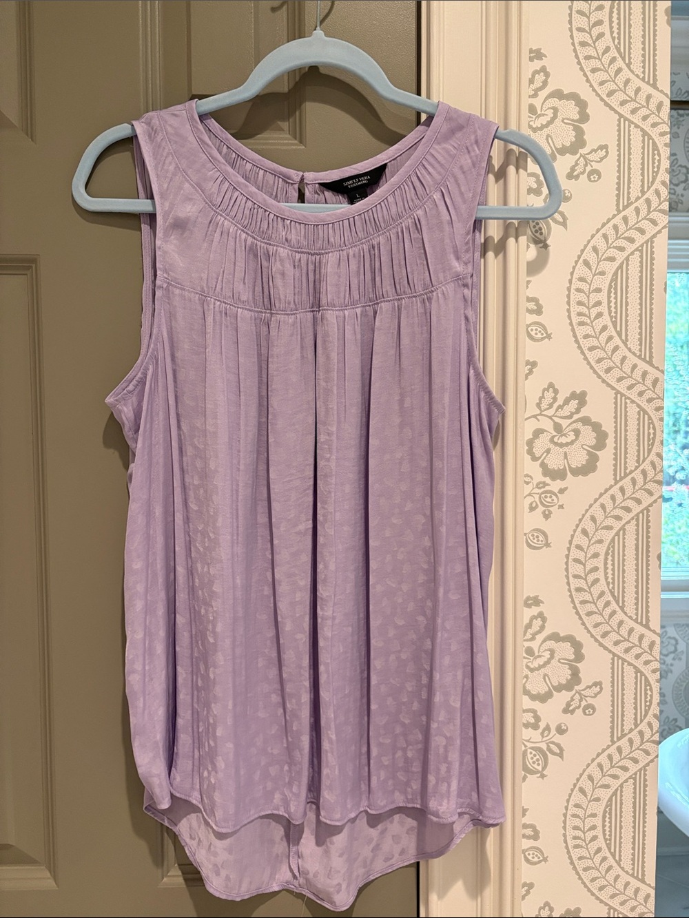 Simply Vera Vera Wang Lavender Pleated Sleeveless Camisole